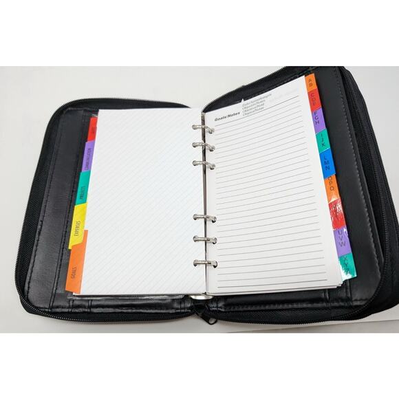 Vintage 90s Y2K Philippe Amiel Black Personal Organizer Planner Wallet - Picture 13 of 15